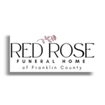 Red Rose Funeral Home of Franklin County logo featuring an elegant red rose above the text.