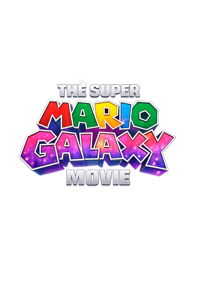 The Super Mario Galaxy Movie colorful title logo
