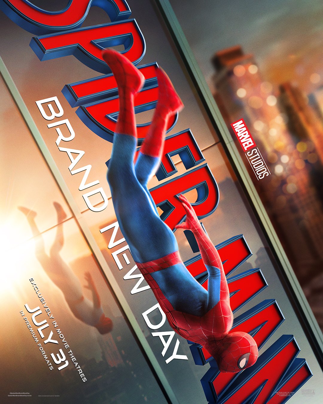 Promotional poster for Spider-Man: Brand New Day at Worm Creek Opera House in Preston, Idaho. Presented by The Franklin County Theatre Arts Council, with doors opening 30 minutes before show starts.