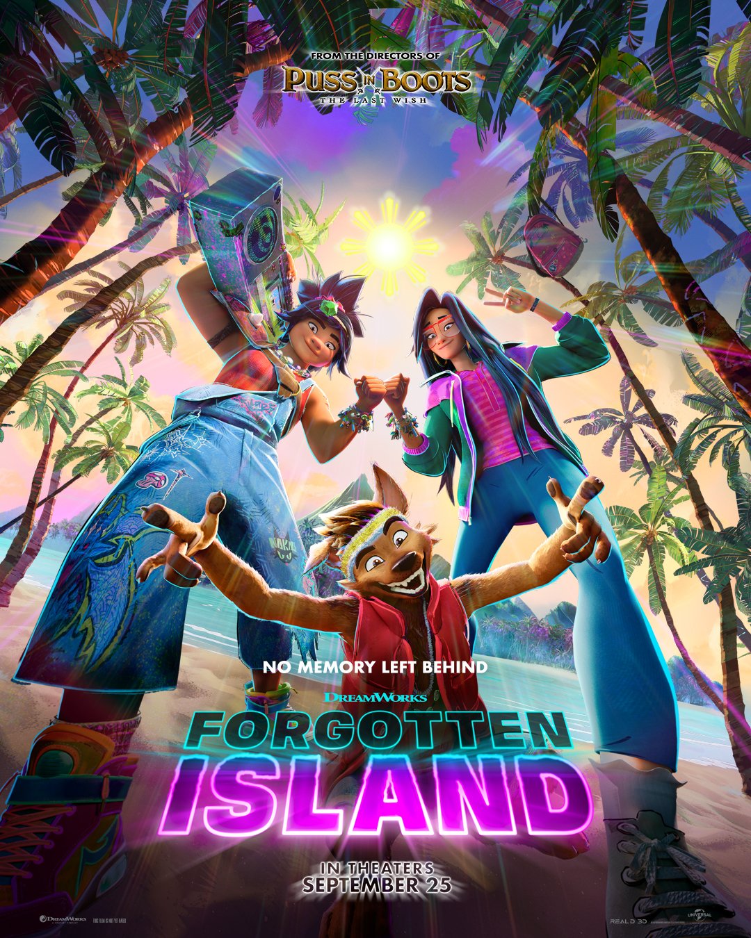 Promotional poster for Forgotten Island at Worm Creek Opera House in Preston, Idaho. Presented by The Franklin County Theatre Arts Council, with doors opening 30 minutes before show starts.